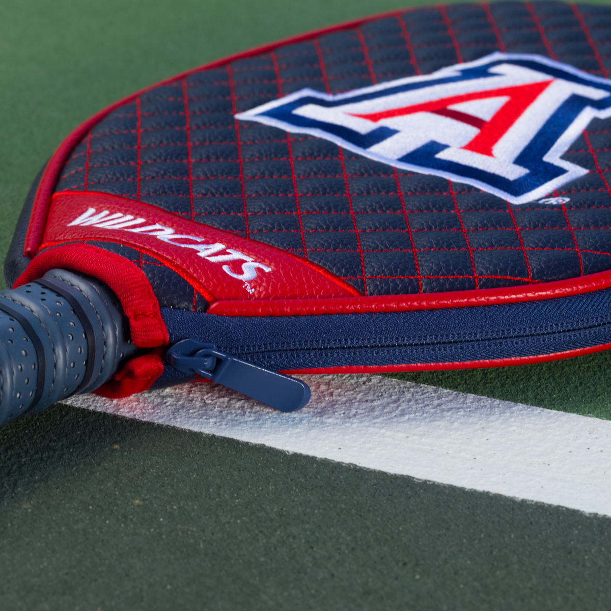 Arizona Wildcats quilted pickleball paddle cover team name