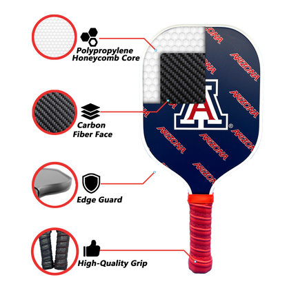 Arizona Wildcats standard pickleball paddle additional view