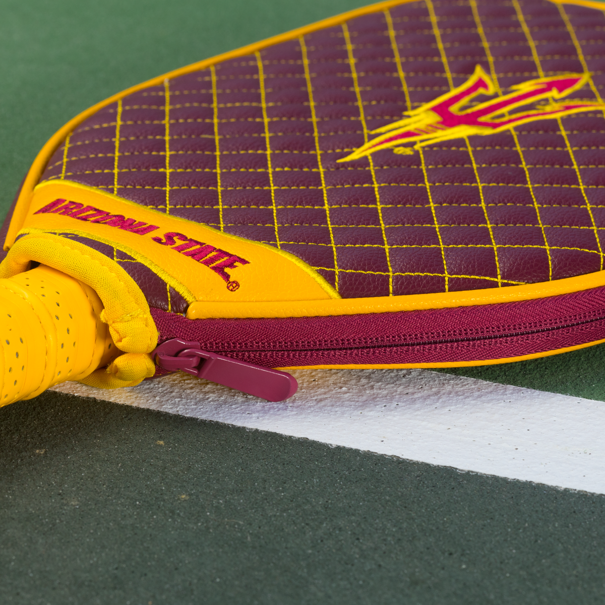 Arizona State Sun Devils quilted pickleball paddle cover team name