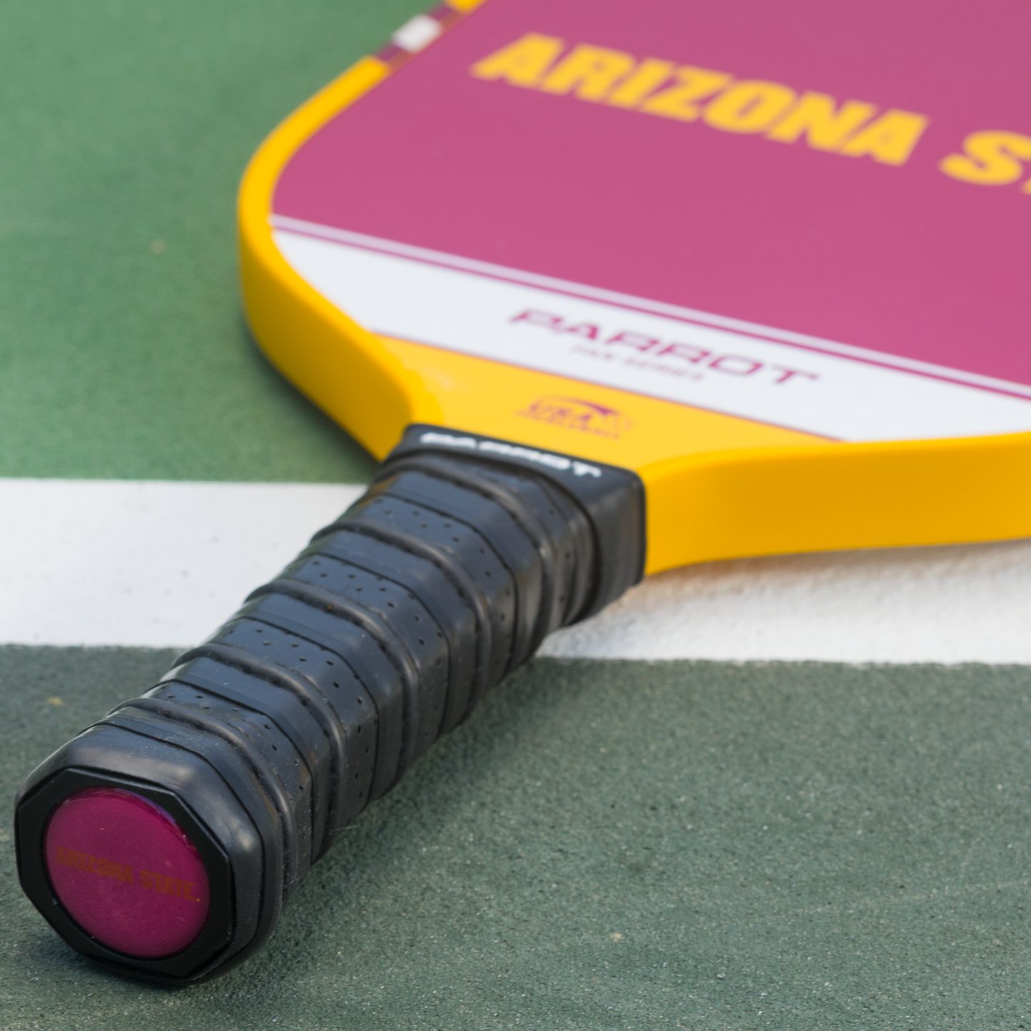 Arizona State Sun Devils Sport Plus pickleball paddle on the court
