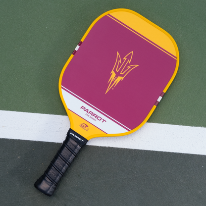Arizona State Sun Devils Sport Plus pickleball paddle back view on the court