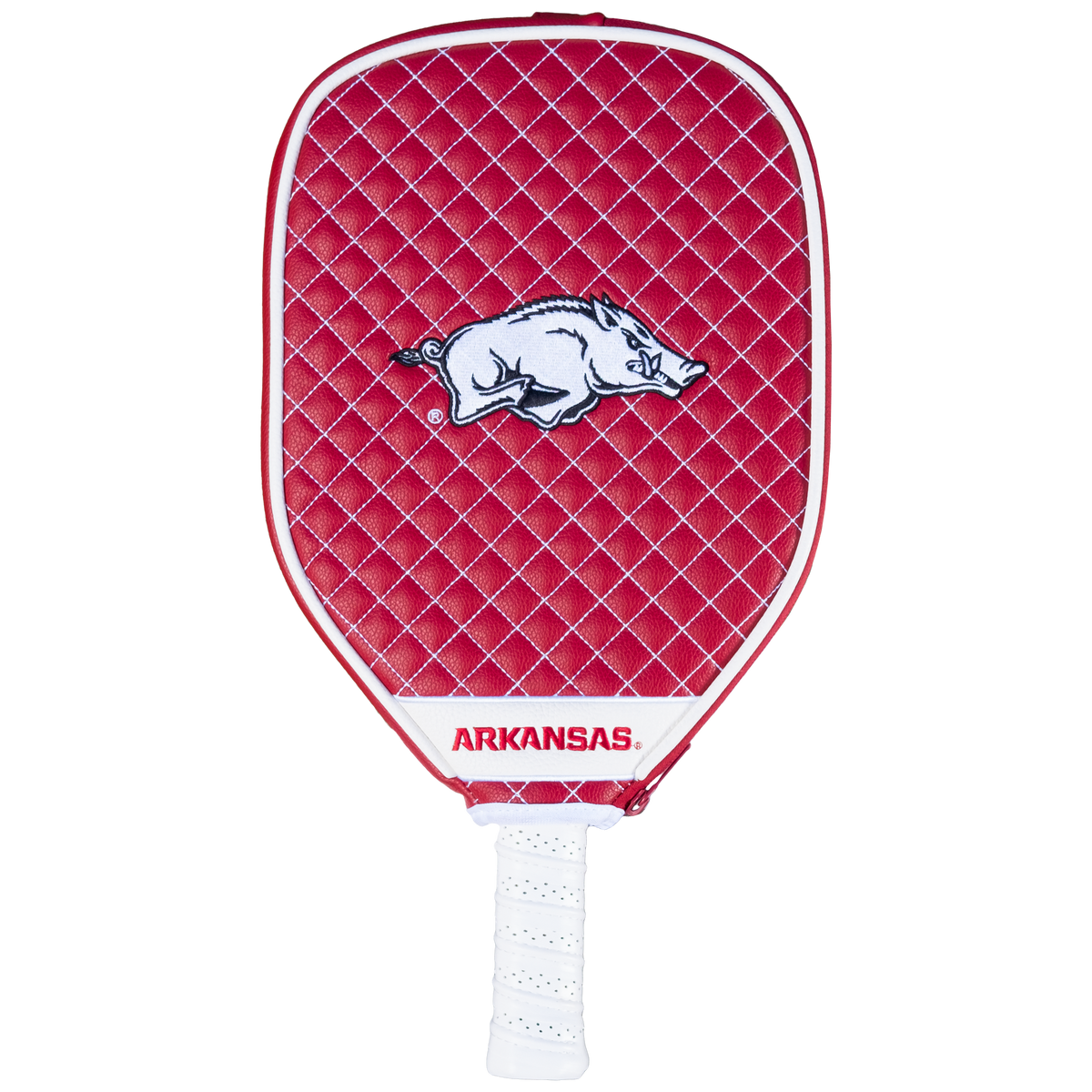 Arkansas Razorbacks quilted pickleball paddle cover
