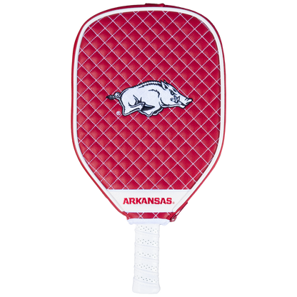 Arkansas Razorbacks quilted pickleball paddle cover