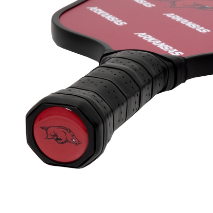 Arkansas Razorbacks pickleball paddle handle logo