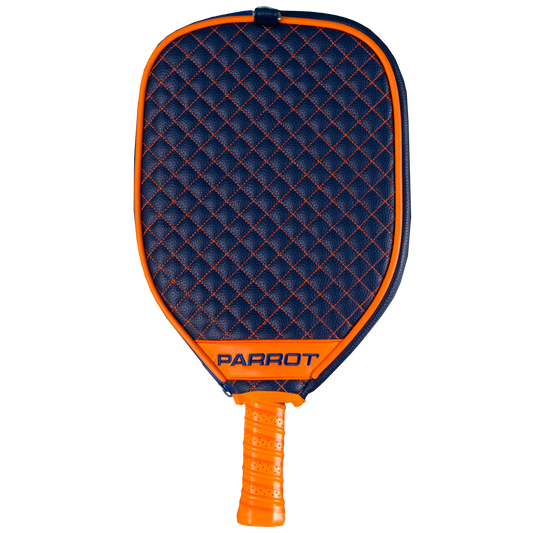 Auburn Tigers Navy quilted pickleball paddle cover back view