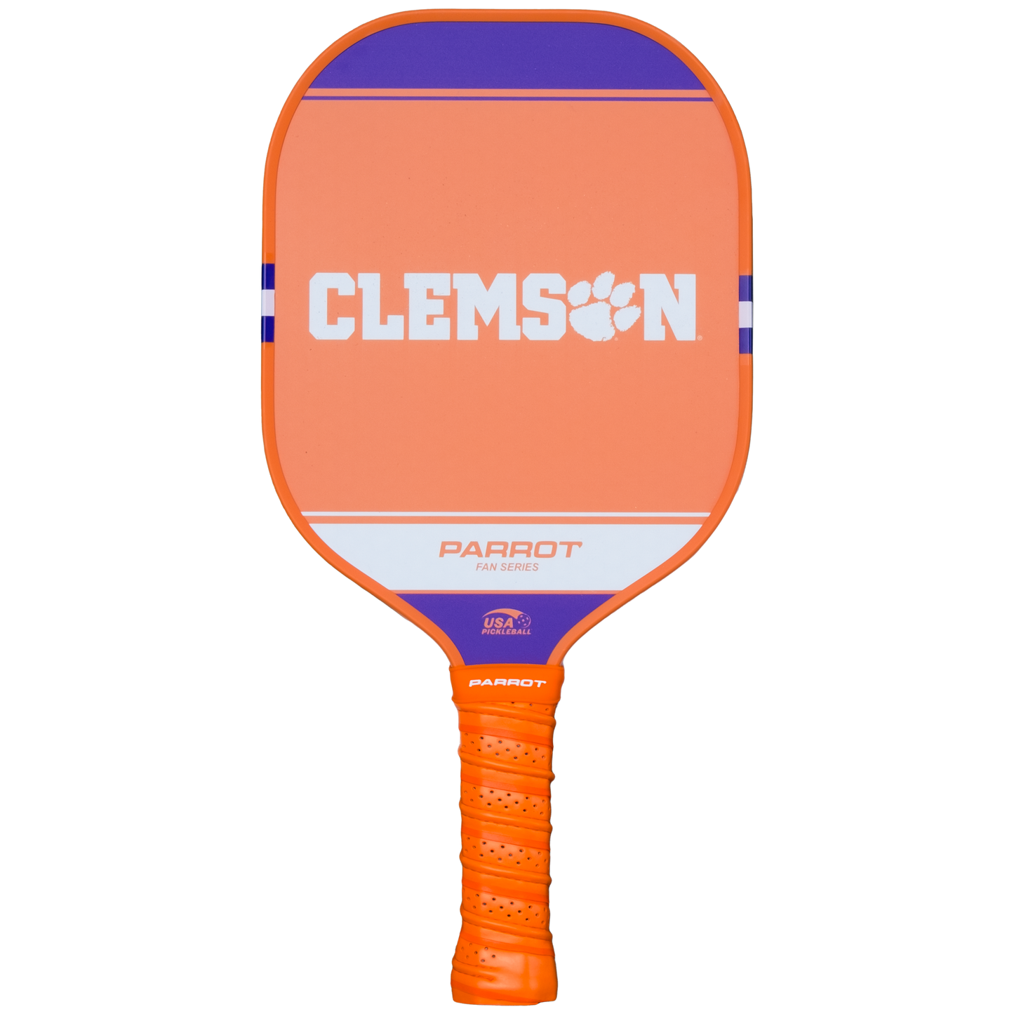 Clemson Tigers Sport Plus pickleball paddle back view