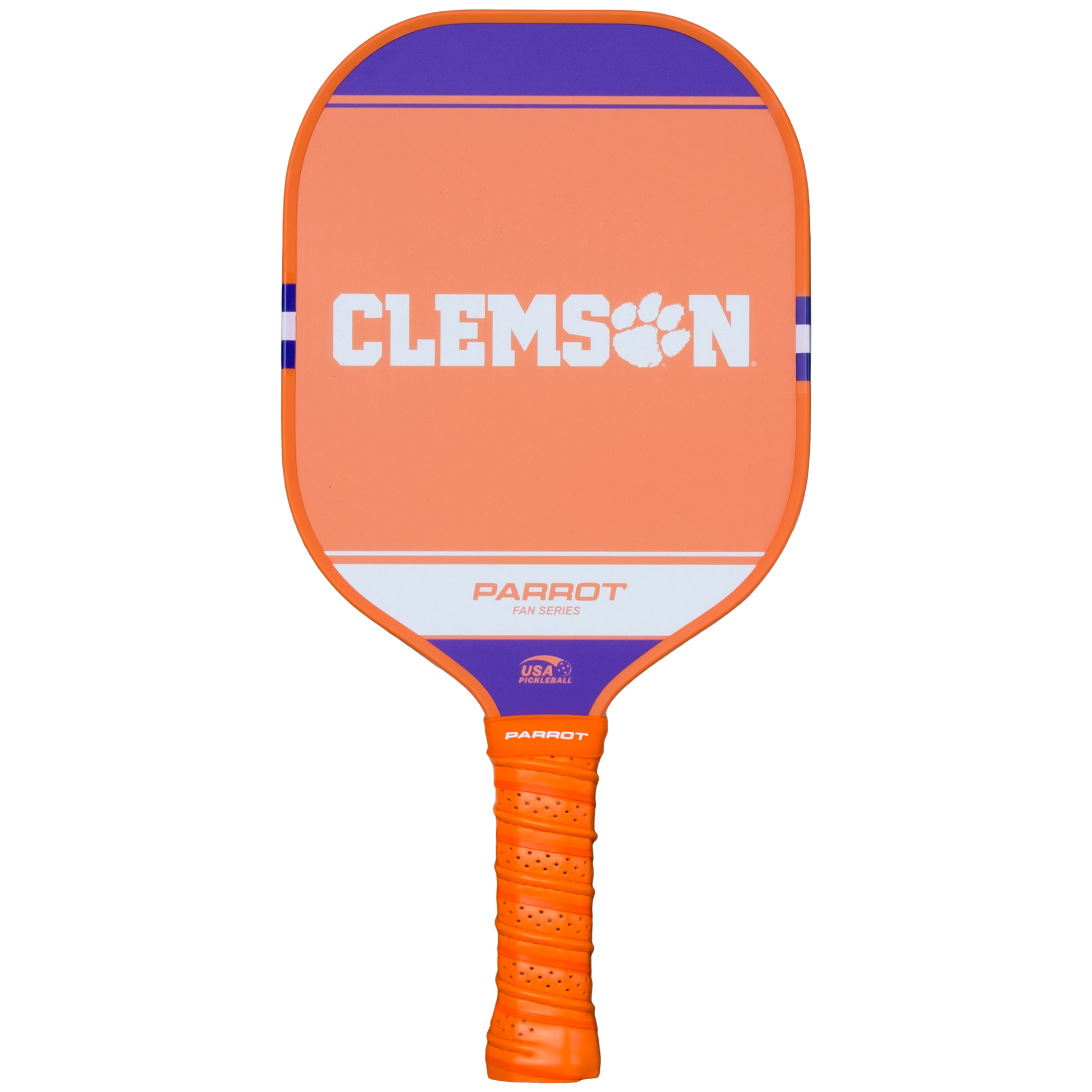 Clemson Tigers Sport Plus pickleball paddle back view