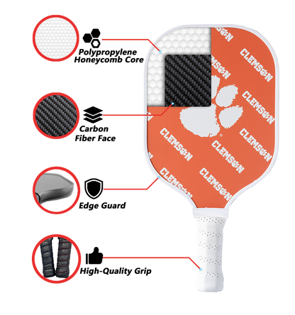 Clemson Tigers standard pickleball paddle additional view