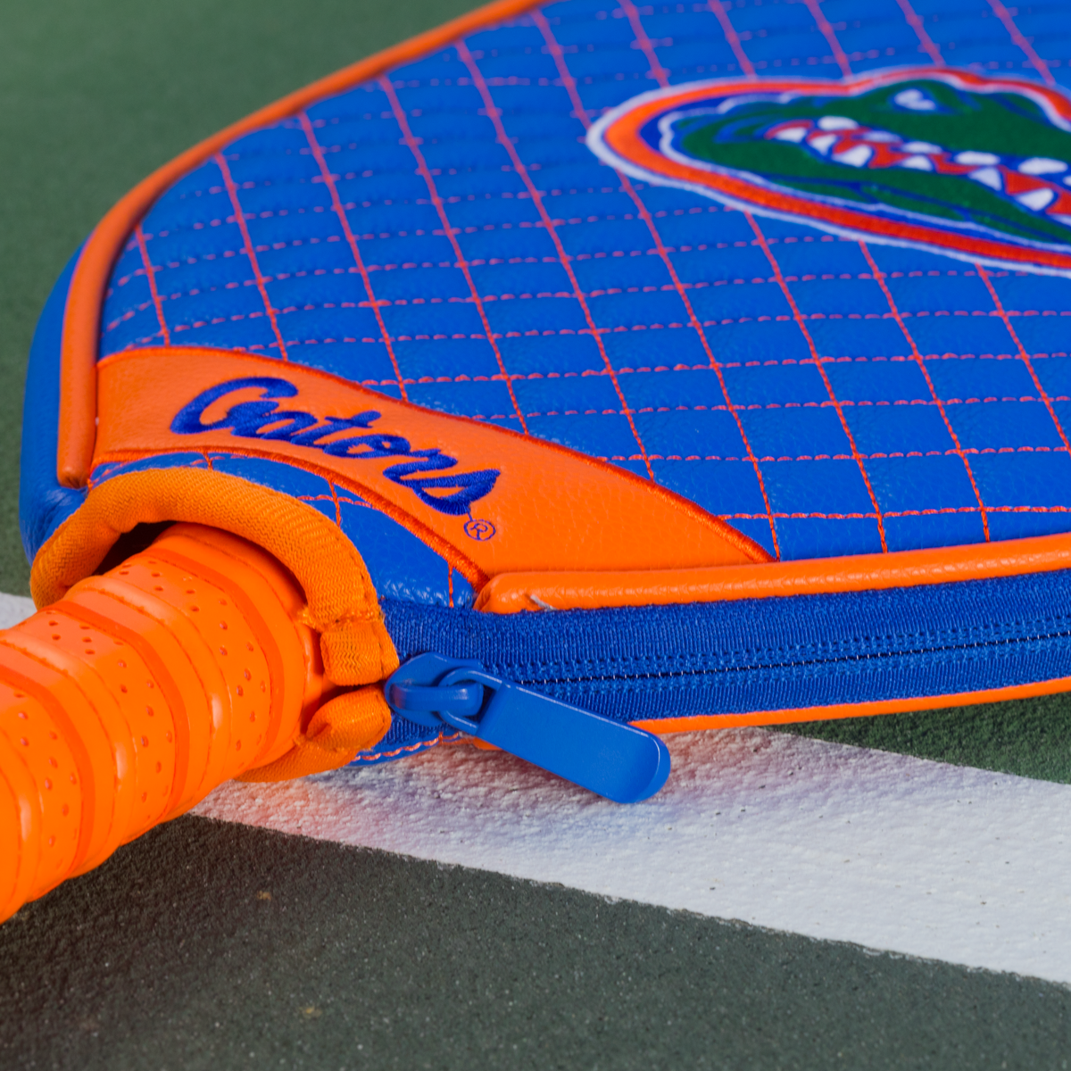 Florida Gators quilted pickleball paddle cover team name