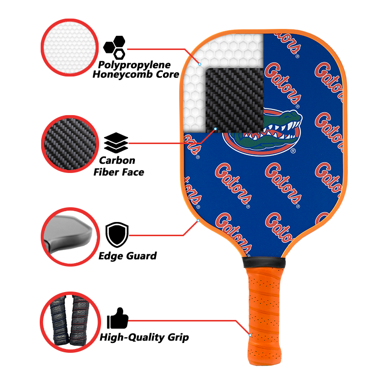 Florida Gators standard pickleball paddle additional view