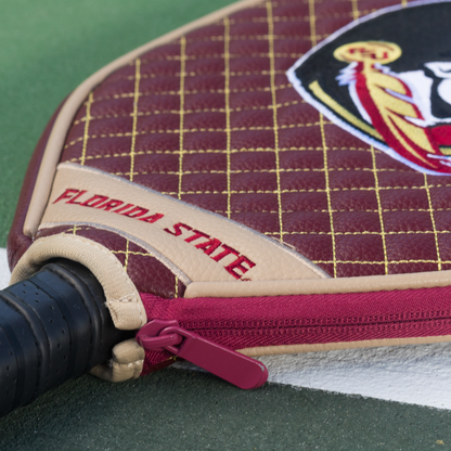Florida State Seminoles quilted pickleball paddle cover team name