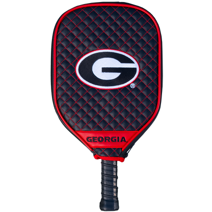 Georgia Bulldogs Black quilted pickleball paddle cover