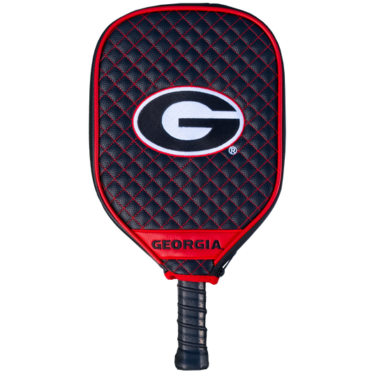 Georgia Bulldogs Black quilted pickleball paddle cover