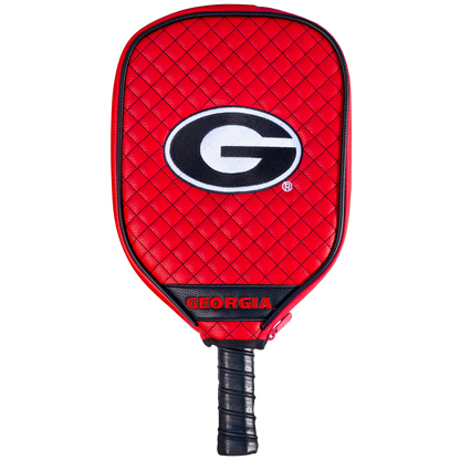 Georgia Bulldogs Red quilted pickleball paddle cover