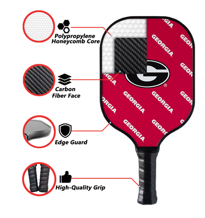 Georgia Bulldogs standard pickleball paddle additional view