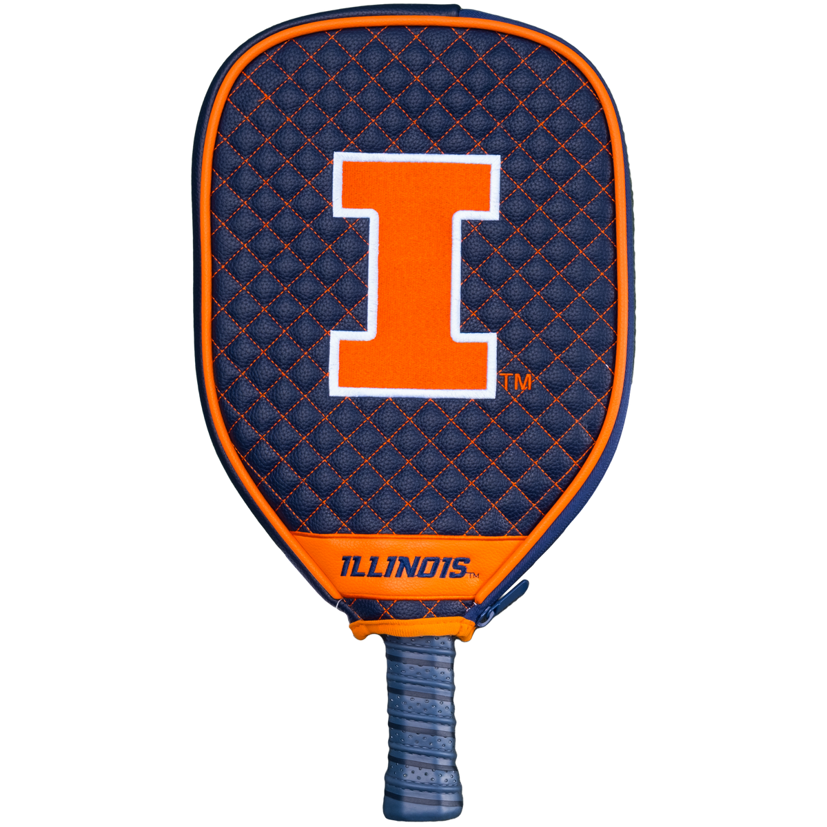 Illinois Fighting Illini quilted pickleball paddle cover