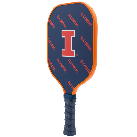 Illinois Fighting Illini pickleball paddle back view