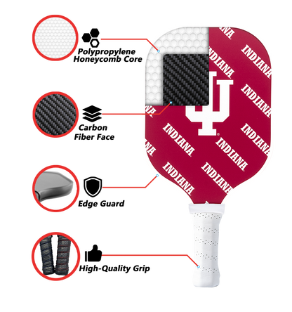 Indiana Hoosiers standard pickleball paddle additional view