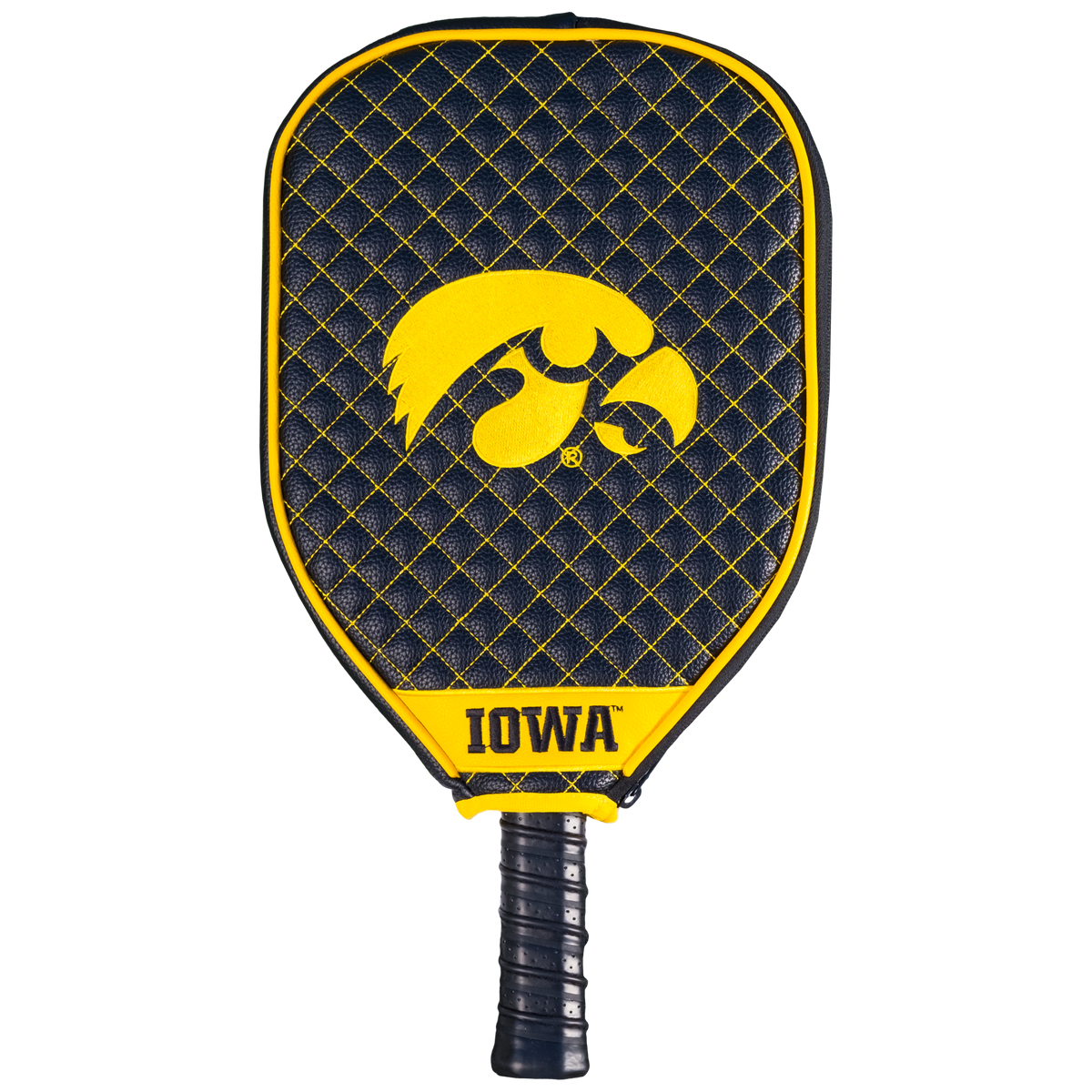 Iowa Hawkeyes quilted pickleball paddle cover