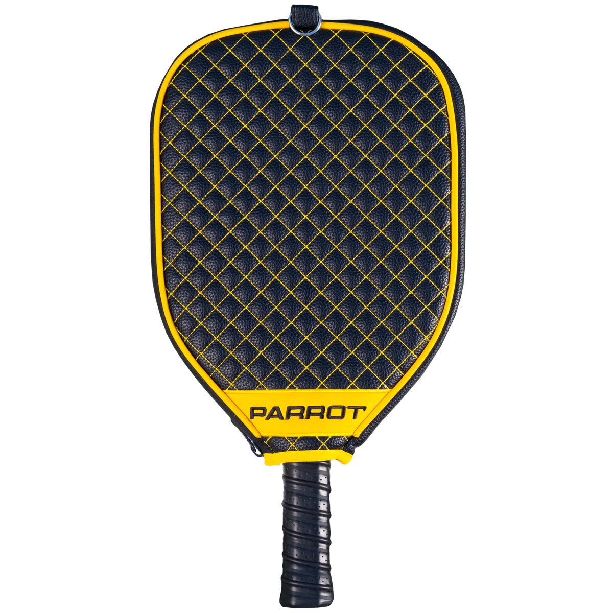 Iowa Hawkeyes quilted pickleball paddle cover back view