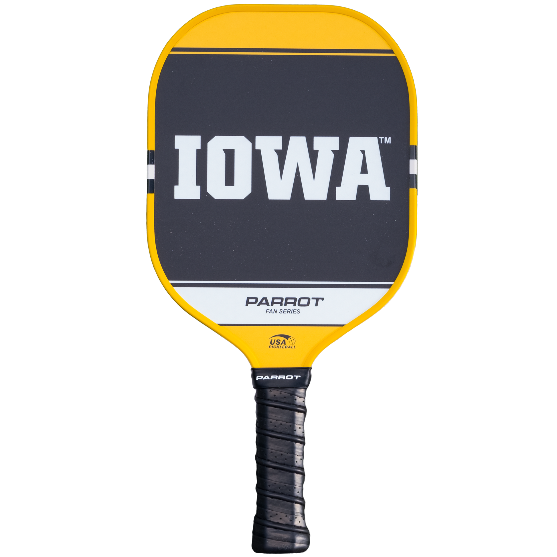 Iowa Hawkeyes Sport Plus pickleball paddle back view