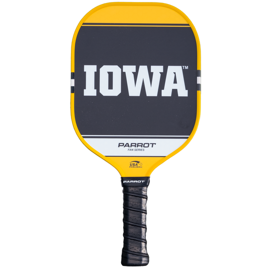 Iowa Hawkeyes Sport Plus pickleball paddle back view