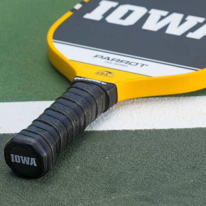 Iowa Hawkeyes Sport Plus pickleball paddle on the court