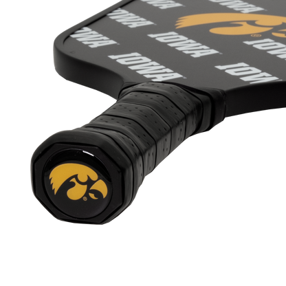 Iowa Hawkeyes pickleball paddle handle logo