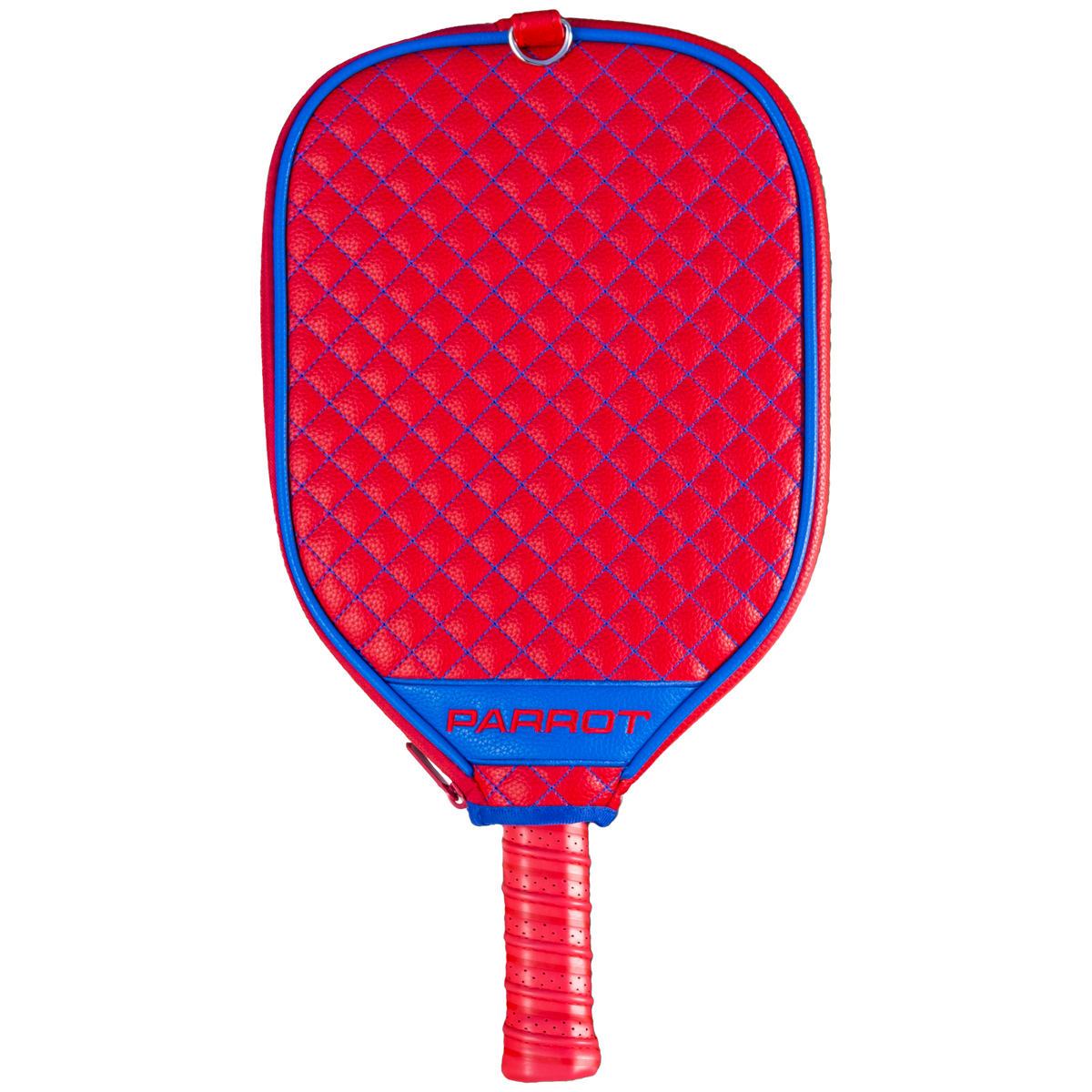 Kansas Jayhawks Red quilted pickleball paddle cover back view