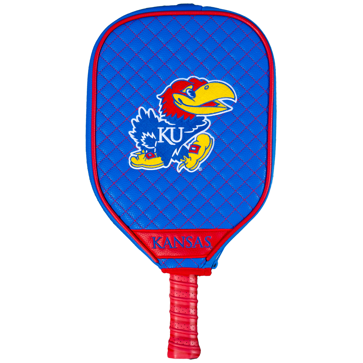 Kansas Jayhawks Blue quilted pickleball paddle cover