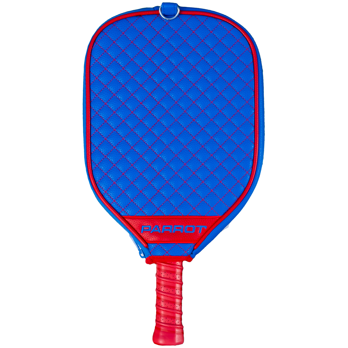 Kansas Jayhawks Blue quilted pickleball paddle cover back view