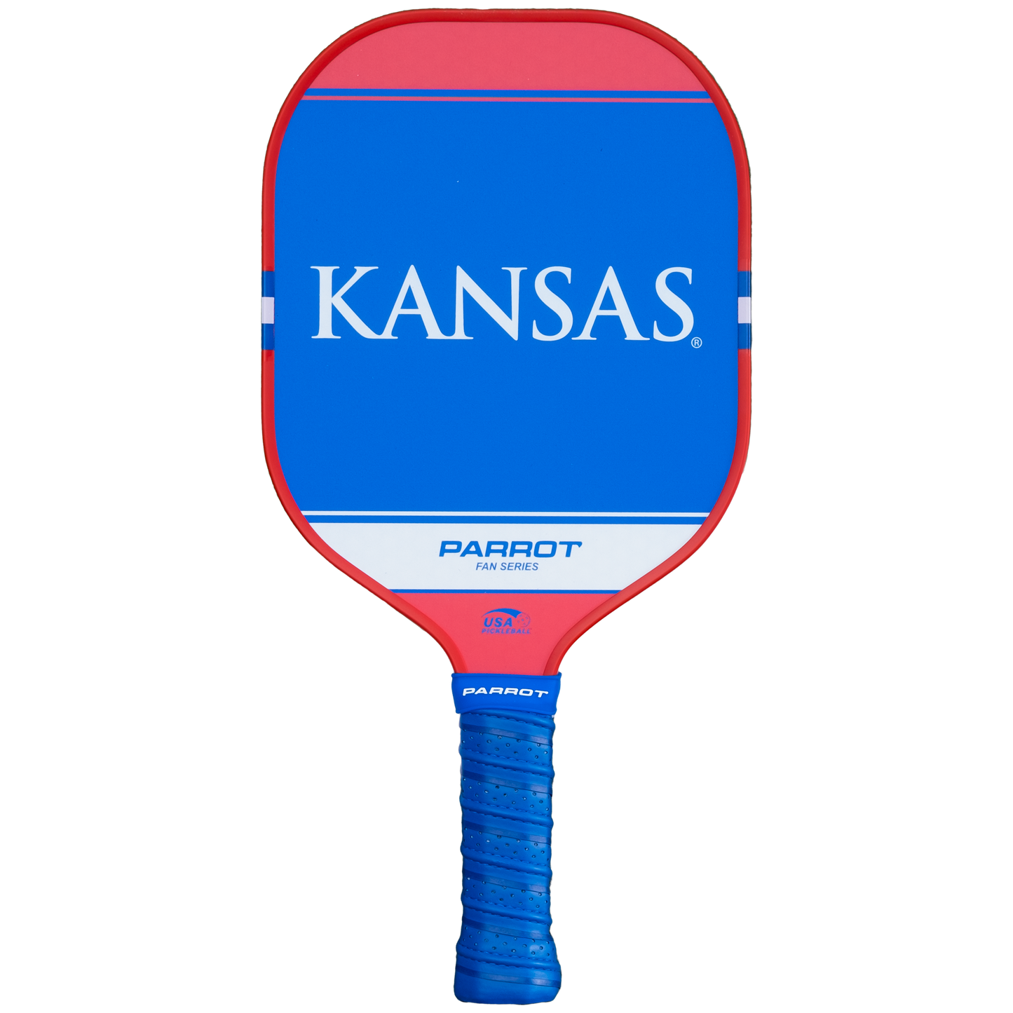 Kansas Jayhawks Sport Plus pickleball paddle back view