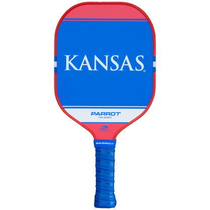 Kansas Jayhawks Sport Plus pickleball paddle back view