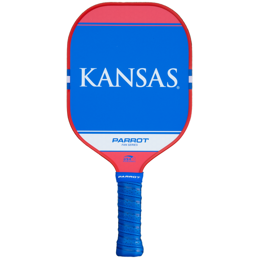 Kansas Jayhawks Sport Plus pickleball paddle back view