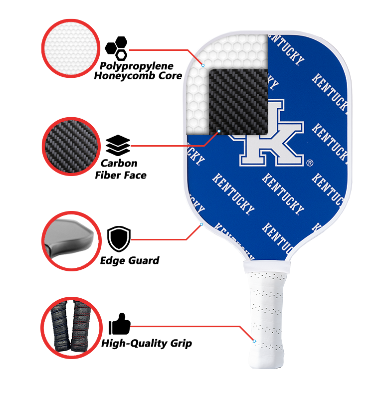 Kentucky Wildcats standard pickleball paddle additional view