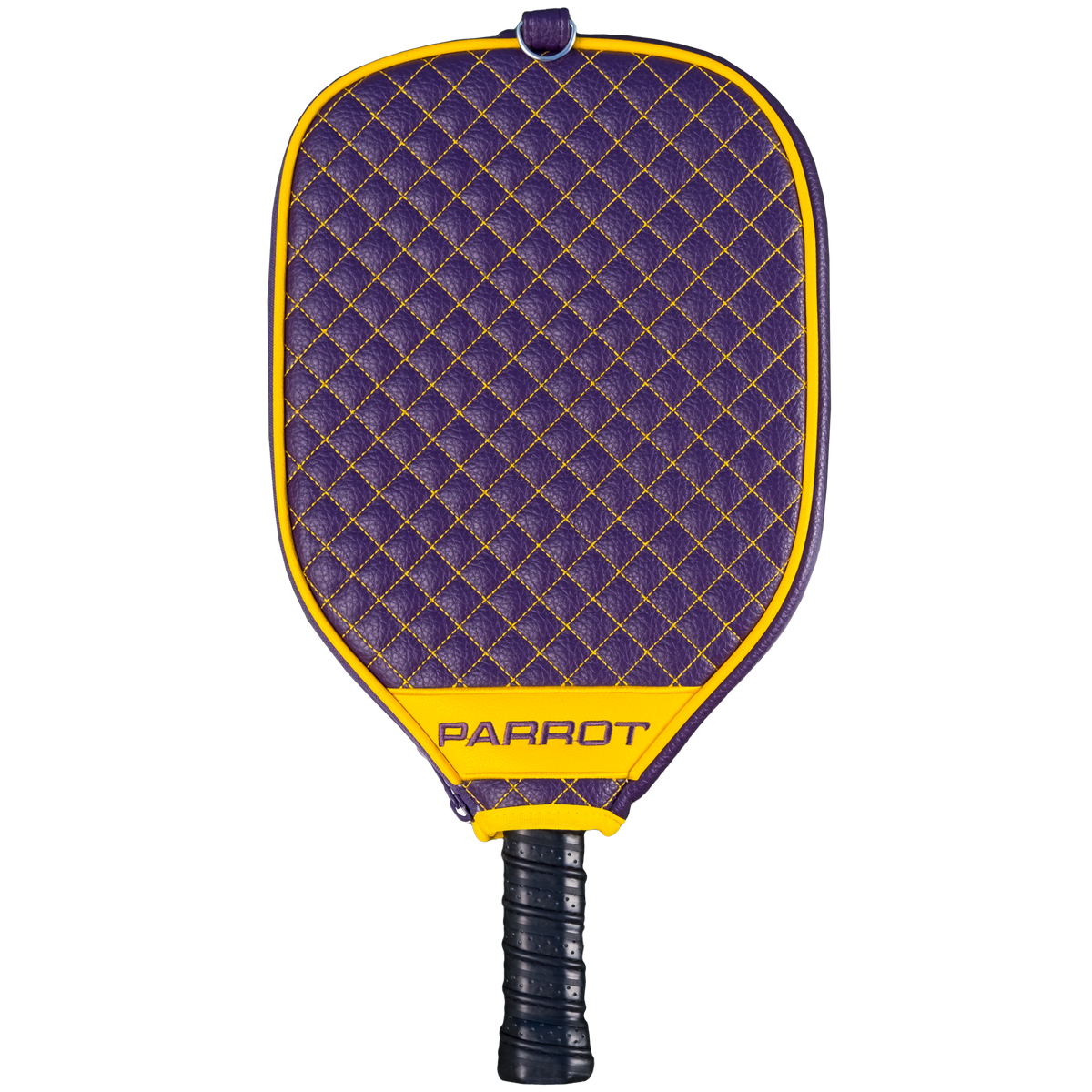 LSU Tigers quilted pickleball paddle cover back view