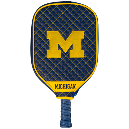 Michigan Wolverines quilted pickleball paddle cover
