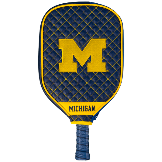 Michigan Wolverines quilted pickleball paddle cover
