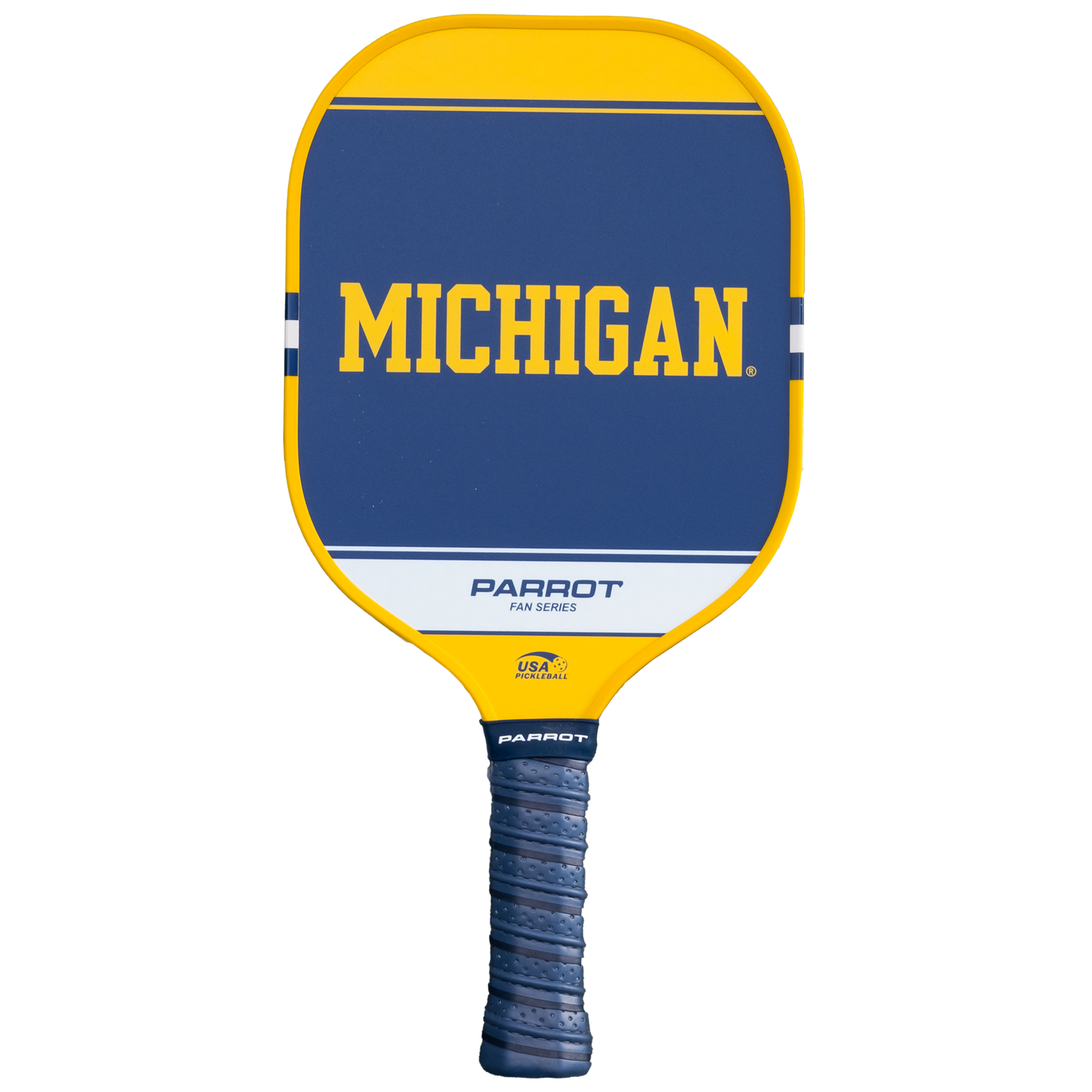 Michigan Wolverines Sport Plus pickleball paddle back view