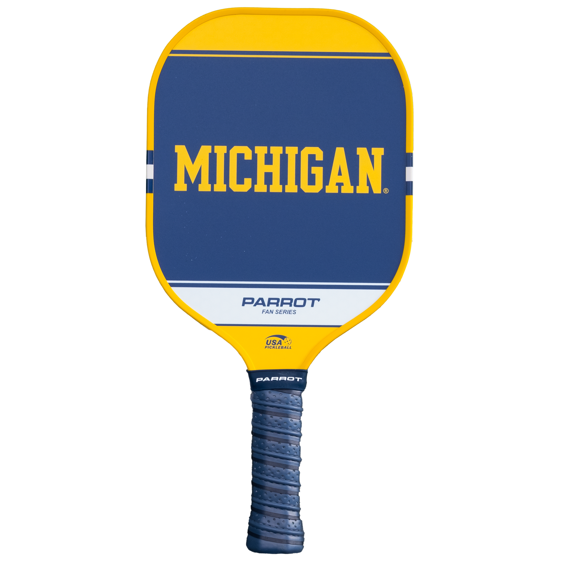 Michigan Wolverines Sport Plus pickleball paddle back view