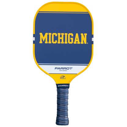 Michigan Wolverines Sport Plus pickleball paddle back view