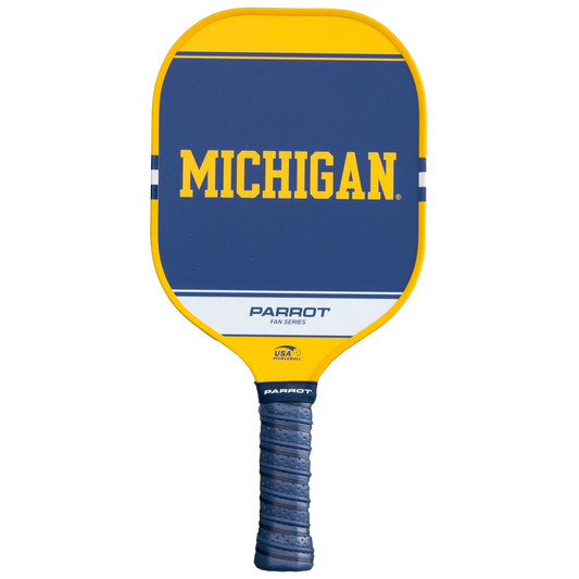 Michigan Wolverines Sport Plus pickleball paddle back view