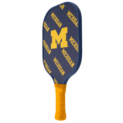 Michigan Wolverines pickleball paddle back view