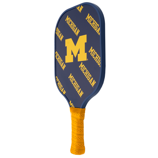Michigan Wolverines pickleball paddle back view