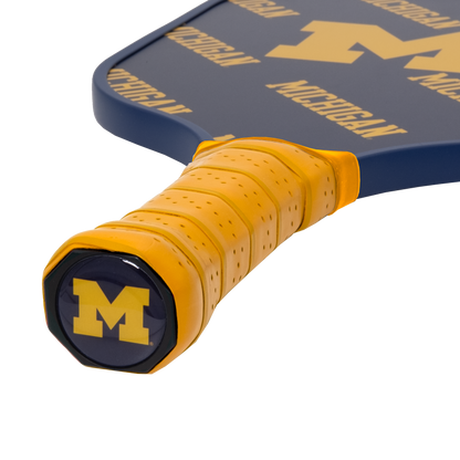 Michigan Wolverines pickleball paddle handle logo