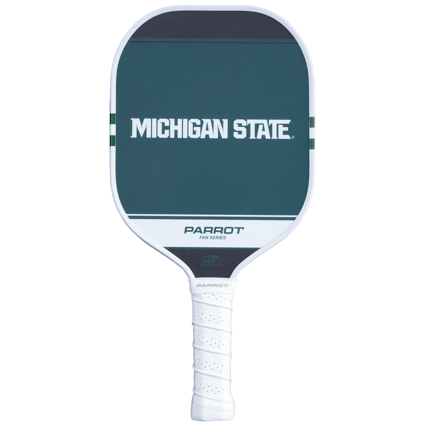 Michigan State Spartans Sport Plus pickleball paddle back view