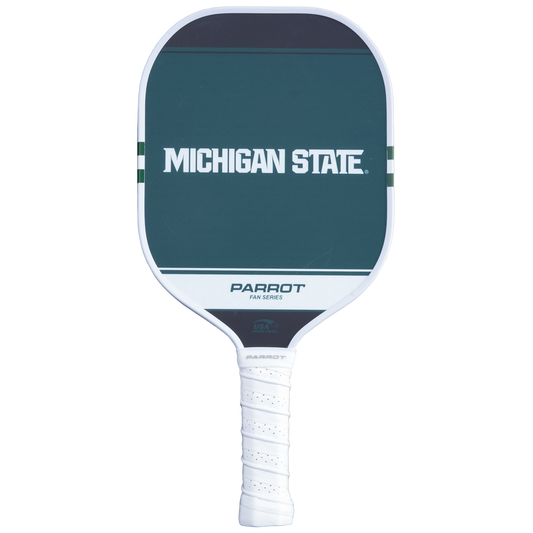 Michigan State Spartans Sport Plus pickleball paddle back view