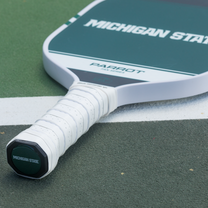 Michigan State Spartans Sport Plus pickleball paddle on the court