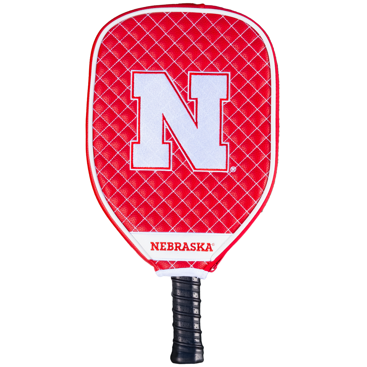 Nebraska Cornhuskers quilted pickleball paddle cover