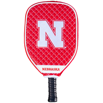 Nebraska Cornhuskers quilted pickleball paddle cover